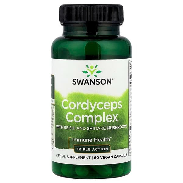 Cordyceps Complex with Reishi and Shiitake Mushrooms, 60 Vegan Capsules