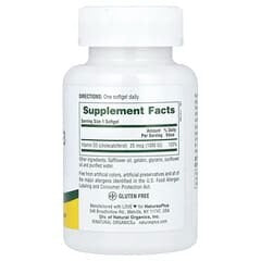 Vitamin D3, 25 mcg (1,000 IU), 180 Softgels
