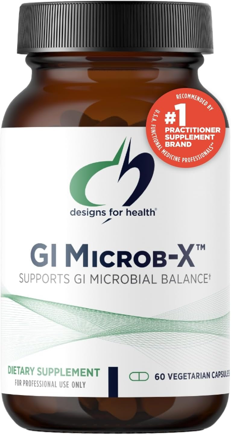 GI Microb-X - Botanical Gut Support, Cleanse + Detox Supplement with Tribulus, Berberine + Barberry Extract - Vegetarian + Non-GMO (60 Capsules)