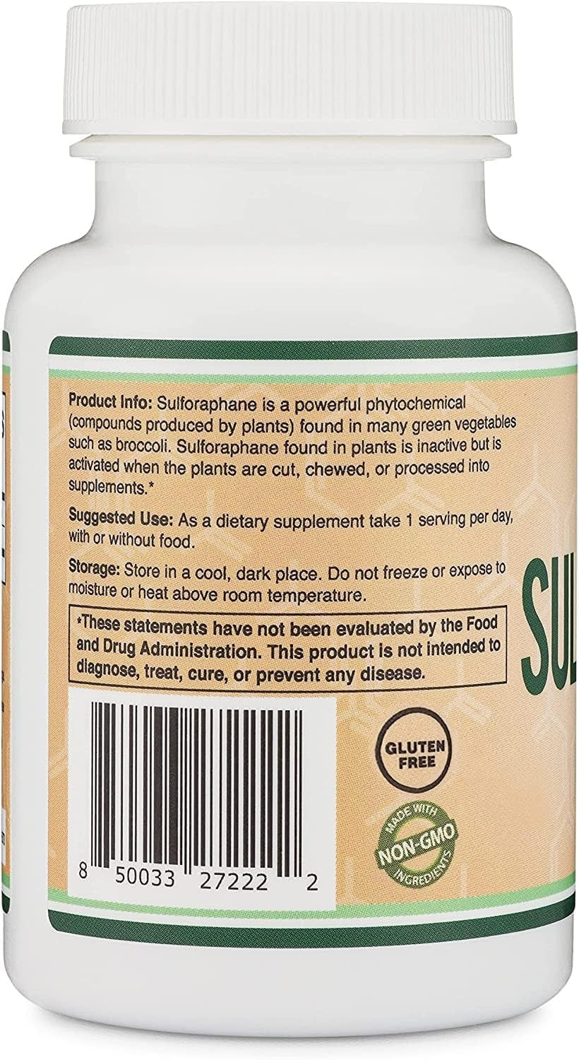 Sulforaphane - 20mg of Activated and Stabilized Sulforaphane per Serving (120 Capsules) Potent Broccoli Extract for Healthy Aging