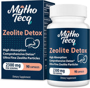 2300mg Zeolite Detox Capsules – Activated Charcoal and Bentonite Clay, Highly Absorbable for Whole Body, Liver and Intestinal Absorption, Clinoptilolite Zeolite (90 Capsules)