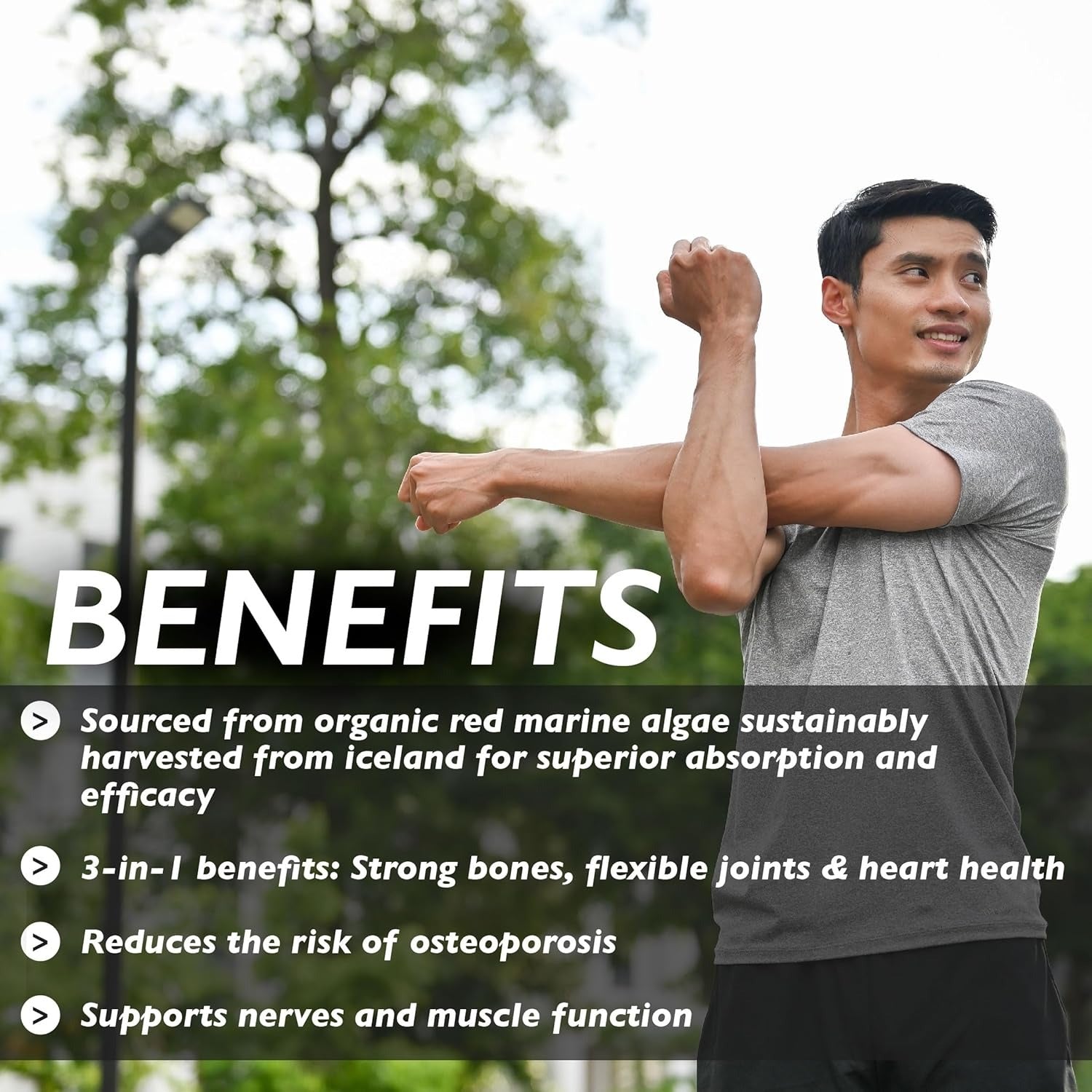 Promotes Bone and Joint Health I Support Heart Health, Nerve and Muscle Function I Vegan, Gluten Free, Clean Nutrition I 60 Capsules