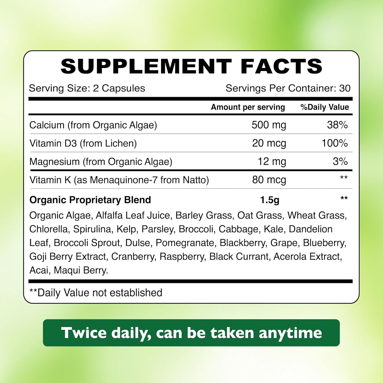 Promotes Bone and Joint Health I Support Heart Health, Nerve and Muscle Function I Vegan, Gluten Free, Clean Nutrition I 60 Capsules