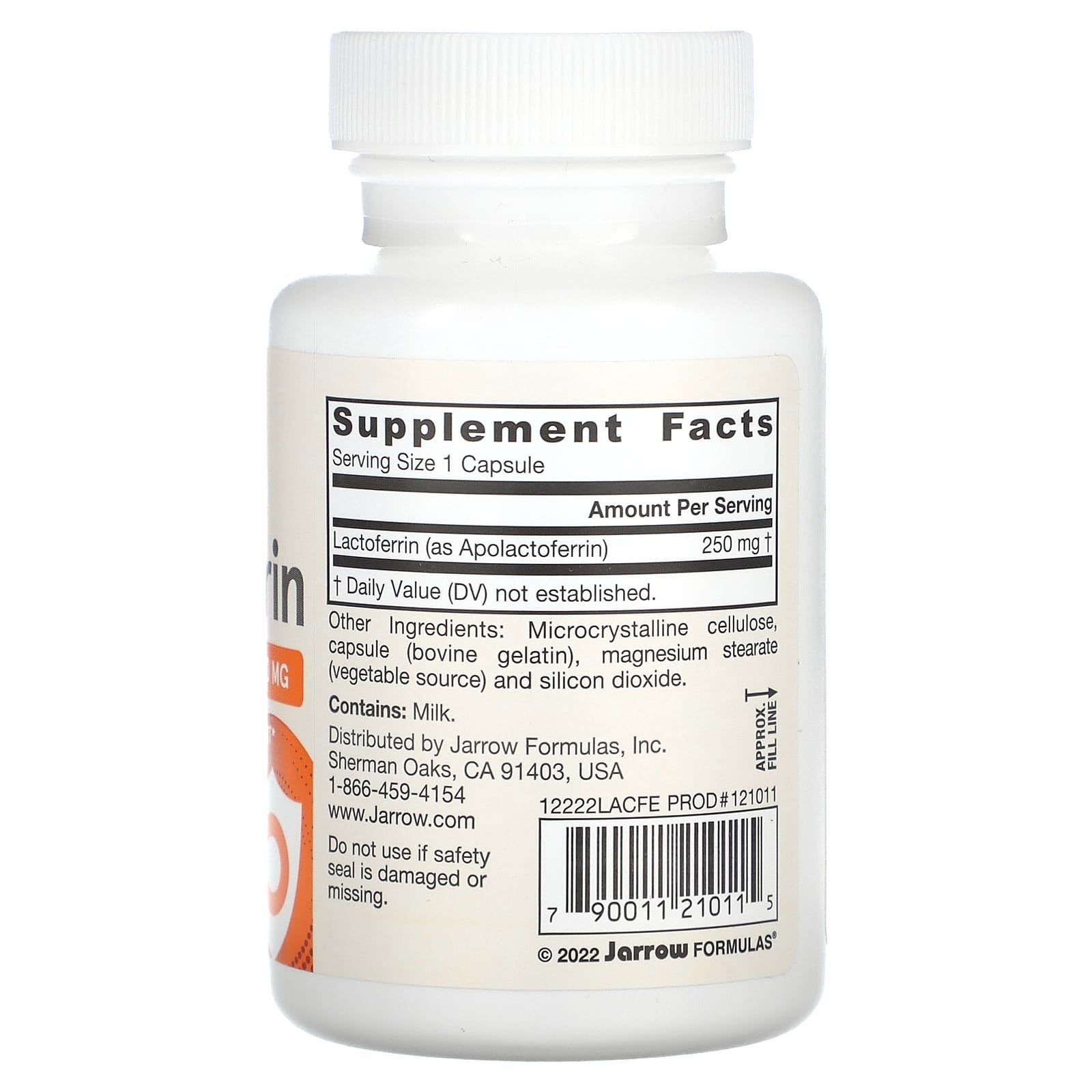 Lactoferrin, Freeze Dried, 250 mg, 60 Capsules