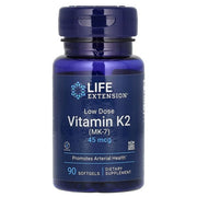 Low Dose Vitamin K2 (MK-7), 45 mcg, 90 Softgels