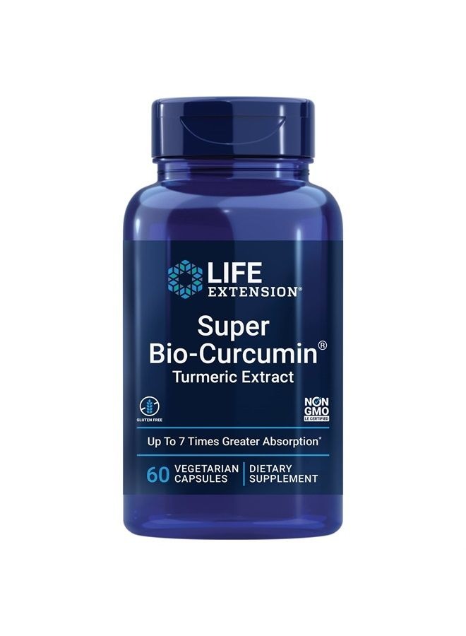 Super Bio-Curcumin Turmeric Extract – Highly-Absorbable Curcumin for Whole-Body Health Support – Gluten-Free, Non-GMO, Vegetarian – 60 Vegetarian Capsules