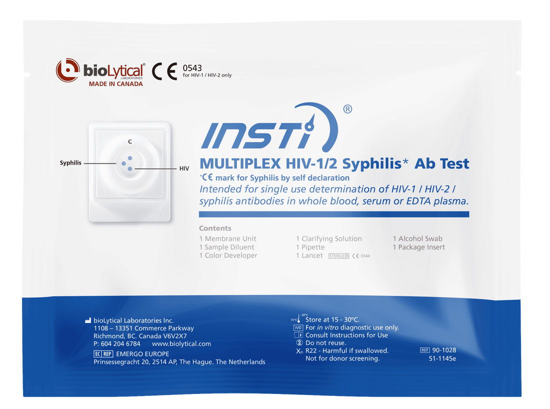 INSTI Multiplex HIV-1 / HIV-2 Syphilis Antibody Test