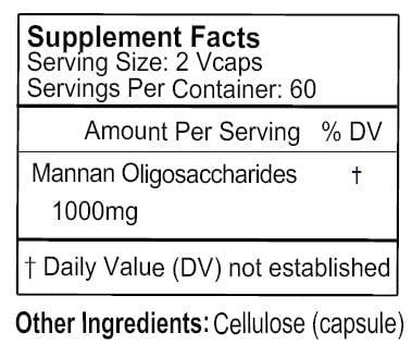 Mannan Oligosaccharides - 500 mg - 120 Capsules